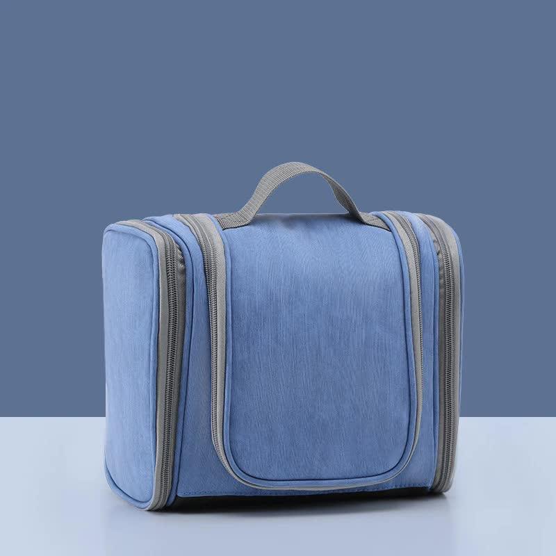 Blue Large Capacity Travel Toiletry Bag with Dry-Wet Separation - Hanging Organizer for Cosmetics and Personal Care - Mekamart Australia