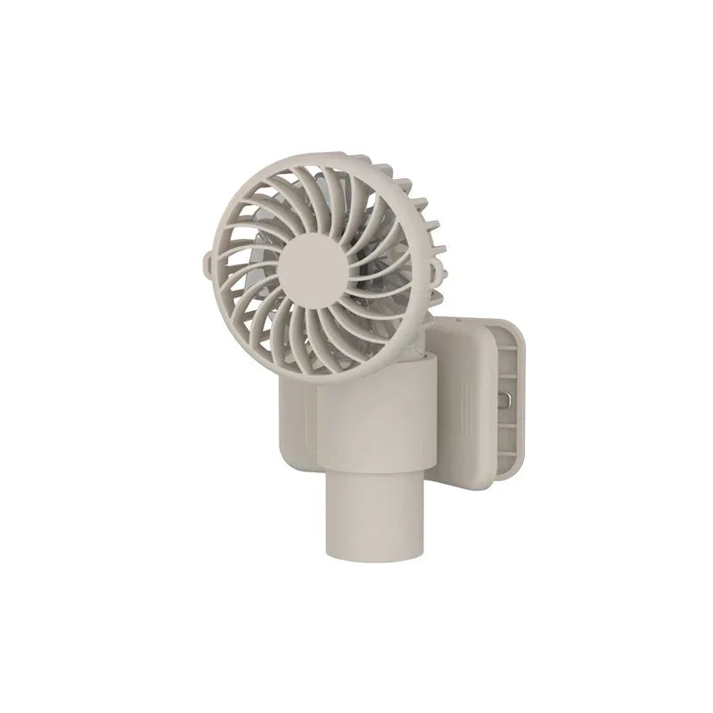 Apricot Portable Multifunctional Clip Fan DQ261 - 1000mAh Battery, 3-Speed, Quiet Cooling for Summer - Mekamart Australia