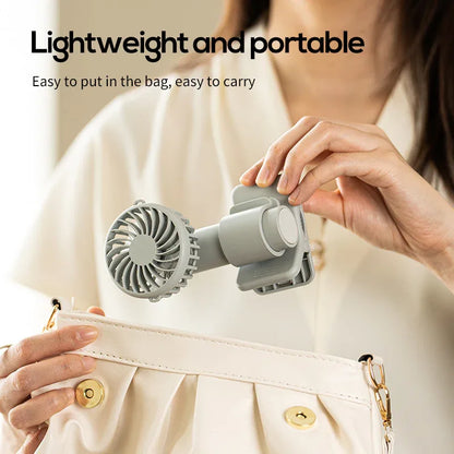 Apricot Portable Multifunctional Clip Fan DQ261 - 1000mAh Battery, 3-Speed, Quiet Cooling for Summer - Mekamart Australia