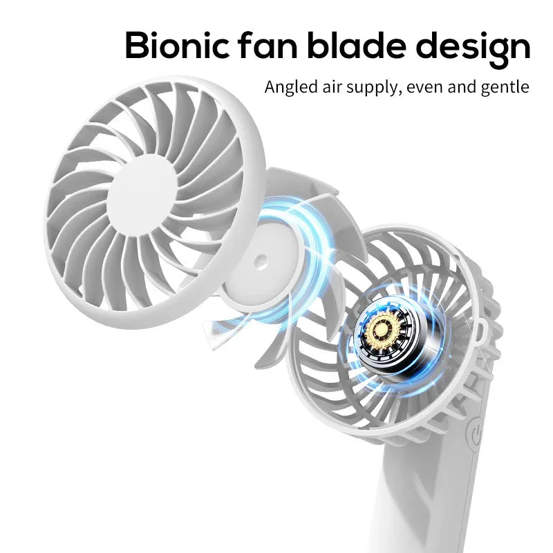 Ice Green Portable Multifunctional Clip Fan DQ261 - 1000mAh Battery, 3-Speed, Quiet Cooling for Summer - Mekamart Australia