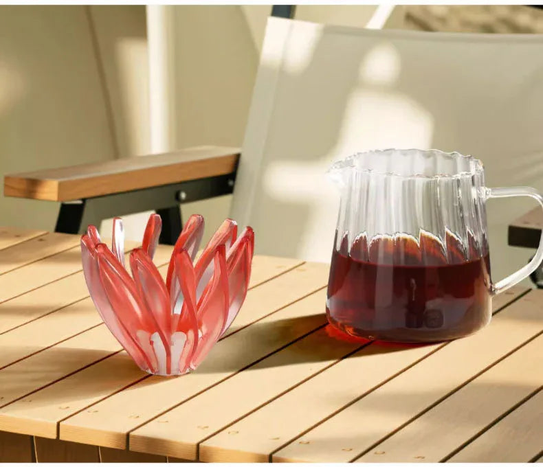 V60 Pour Over Coffee Dripper - Heat Resistant Brew Filter Cone - Pink(White Base) - Mekamart Australia