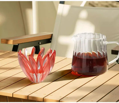 V60 Pour Over Coffee Dripper - Heat Resistant Brew Filter Cone - Pink(White Base) - Mekamart Australia