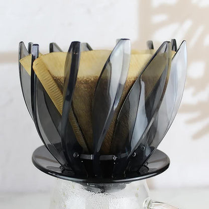 V60 Pour Over Coffee Dripper - Heat Resistant Brew Filter Cone - Green(Black Base) - Mekamart Australia
