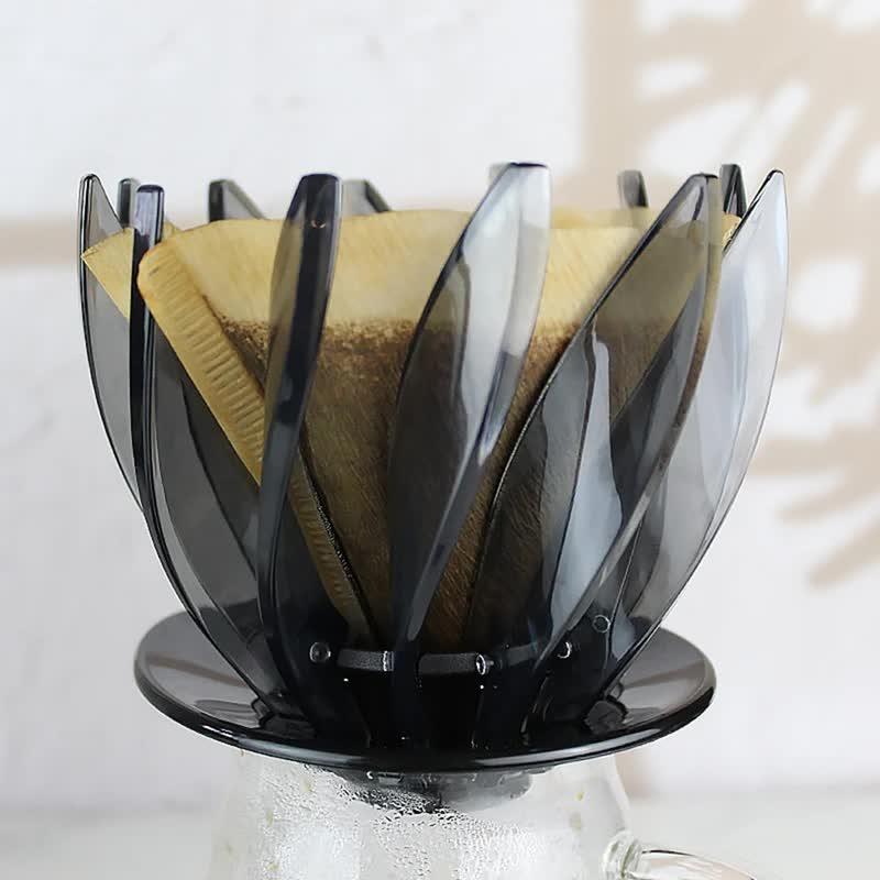 V60 Pour Over Coffee Dripper - Heat Resistant Brew Filter Cone - Purple(White Base) - Mekamart Australia