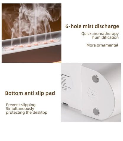 Black 300ml Ultrasonic Aroma Diffuser with Cracked Light Design - Cool Mist Humidifier for Home and Office - Mekamart Australia