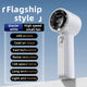 White Portable Handheld Fan with 120-Speed Display - USB Rechargeable Mini Cooling Fan for Outdoor Use - Mekamart Australia