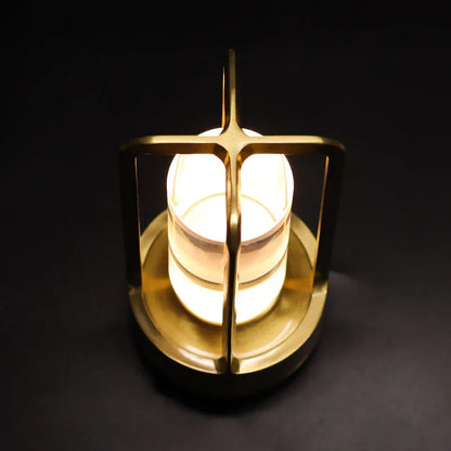 Silver Rechargeable Table Lamp - Touch Dimming 3-Color LED Light for Bedroom and Office - Mekamart Australia