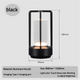 Black Rechargeable Table Lamp - Touch Dimming 3-Color LED Light for Bedroom and Office - Mekamart Australia