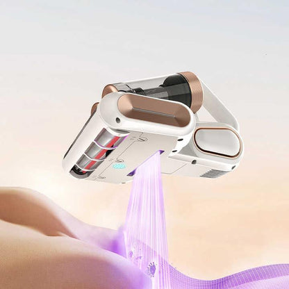 LF-LP018 White Cordless Mite Vacuum Cleaner with LED Display - Powerful 120W Cleaning - Mekamart Australia