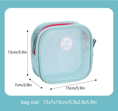 Portable Folding Travel Hangers Set - 19 Piece Laundry Kit with 6 Adjustable Hangers 12 Clips and Storage Bag - Space Saving Design for Caravanning Camping and Student Dorms - Sky Blue