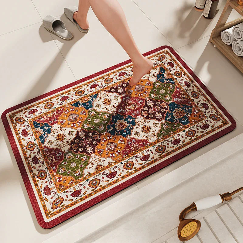 Non-Slip Diatomaceous Earth Bath Mat - Quick-Dry, Durable Toilet Rug 40x60cm - Mekamart Australia