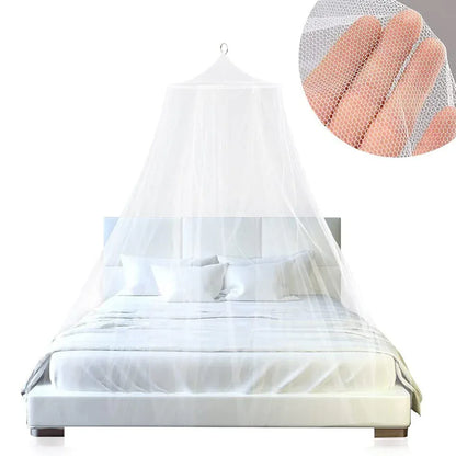 White Hanging Princess Bed Canopy Mosquito Net - Dome Bedding for Dorm Rooms & Bedrooms (Fits ≤1.5m Beds) - Mekamart Australia