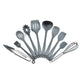 Grey 10-Piece Premium Silicone Kitchen Utensil Set - Heat Resistant, Non-Stick Cookware - Mekamart Australia