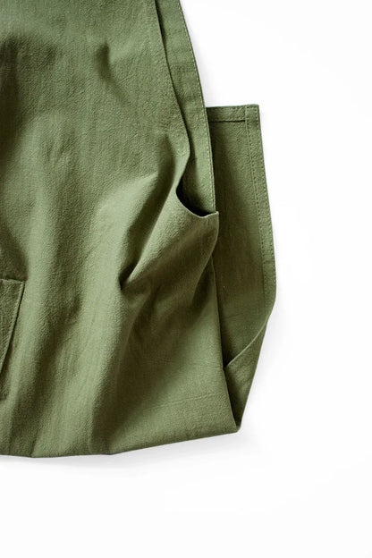 Blue Cotton Linen H-Back Apron - Solid Color Kitchen Cooking Apron with Pocket - Mekamart Australia
