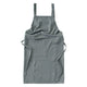 Grey Cotton Linen H-Back Apron - Solid Color Kitchen Cooking Apron with Pocket - Mekamart Australia