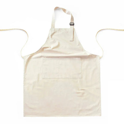 Off White Waterproof & Oil-Proof Apron - Adjustable Kitchen Apron with Pockets - Mekamart Australia