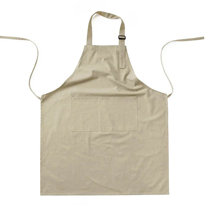 Khaki Waterproof & Oil-Proof Apron - Adjustable Kitchen Apron with Pockets - Mekamart Australia