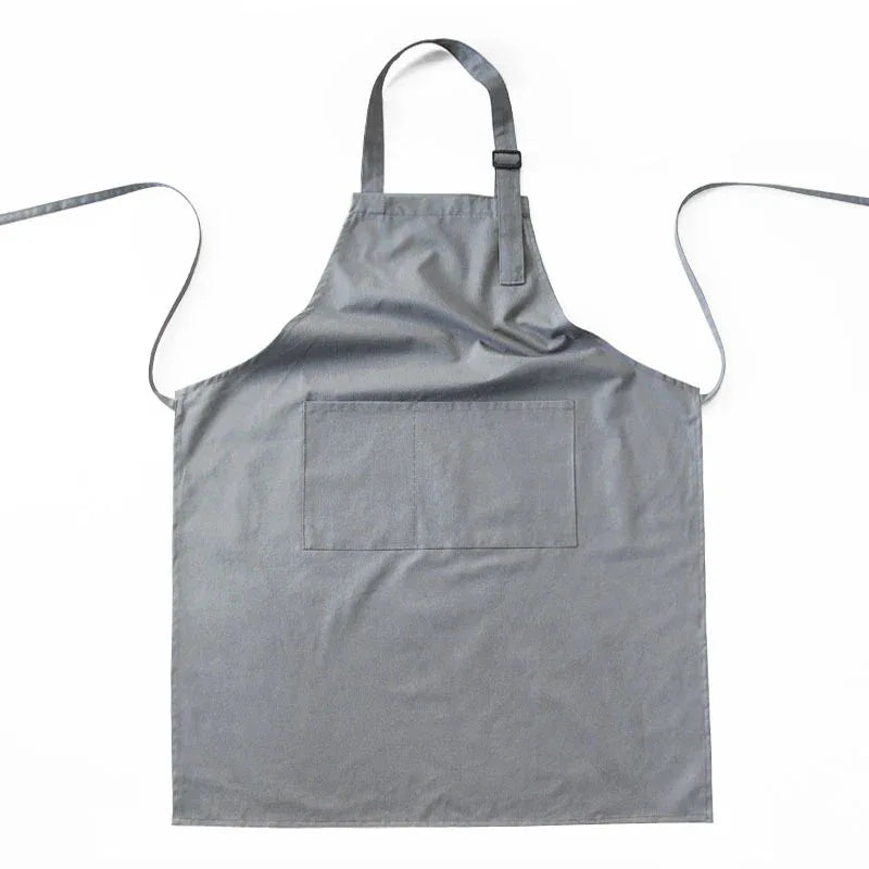 Grey Waterproof & Oil-Proof Apron - Adjustable Kitchen Apron with Pockets - Mekamart Australia