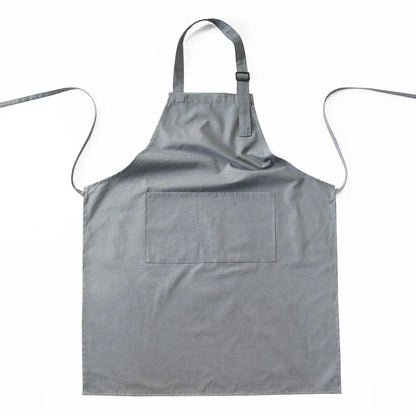 Grey Waterproof & Oil-Proof Apron - Adjustable Kitchen Apron with Pockets - Mekamart Australia
