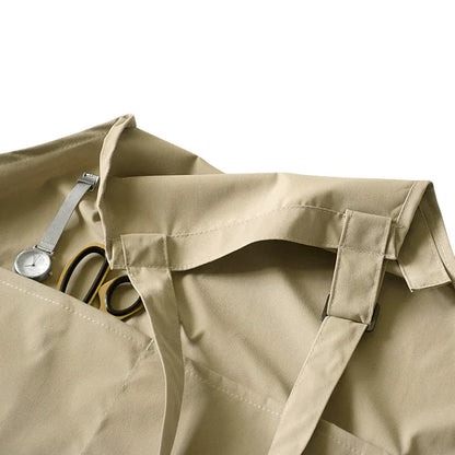 Grey Waterproof & Oil-Proof Apron - Adjustable Kitchen Apron with Pockets - Mekamart Australia