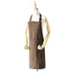 Brown Waterproof & Oil-Proof Apron - Adjustable Kitchen Apron with Pockets - Mekamart Australia