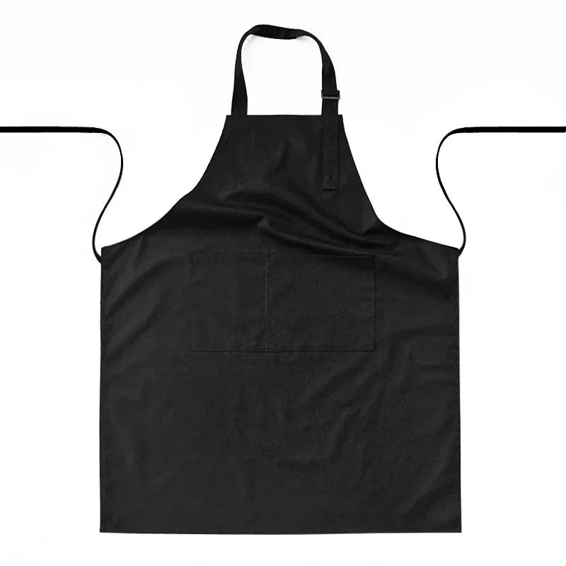 Black Waterproof & Oil-Proof Apron - Adjustable Kitchen Apron with Pockets - Mekamart Australia