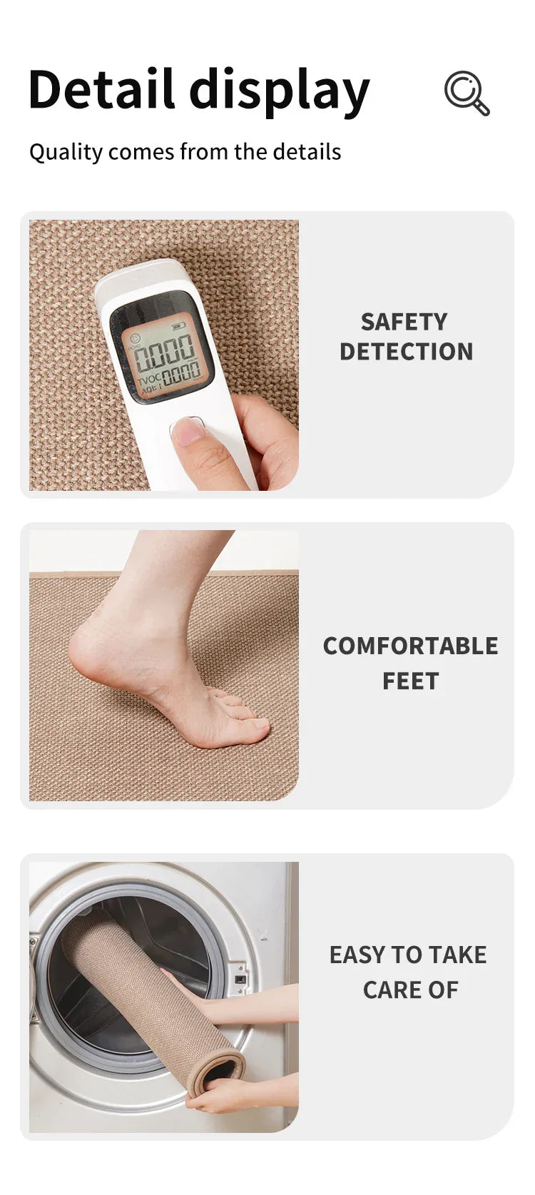 Red Quick Dry Bathroom Rug - Non-Slip PVC Foam, Super Absorbent, 50x80cm - Mekamart Australia