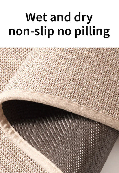 Brown Quick Dry Bathroom Rug - Non-Slip PVC Foam, Super Absorbent, 50x80cm - Mekamart Australia
