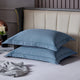 Blue Pure Cotton Flannel Pillowcase Set - Soft, Thickened, Solid Color (Pair, 48x74cm) - Mekamart Australia