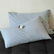 Blue Pinstripe Long Staple Cotton Sateen Pillowcase Set - Jacquard Striped, Pure Cotton, 48x74cm (Pair) - Mekamart Australia