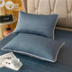 Dark Blue Cooling latex texture Pillowcase Set - Latex Feeling, Solid Color, 48x74cm (Pair) - Mekamart Australia