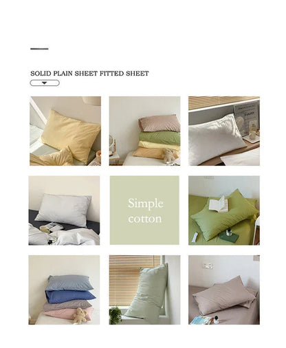 Blue 100% Cotton Pillowcase Set - Envelope Closure(without pillow core) - Mekamart Australia