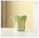 2 Pcs Light Green Premium Ceramic Cabbage Makeup Brush Holder - Elegant 10.5cm High-End Desktop Organizer - Mekamart Australia