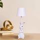 White Bunny White Lampshade Adorable Rabbit Resin Table Lamp - 3-Color LED, USB Rechargeable, Touch Dimming - Mekamart Australia