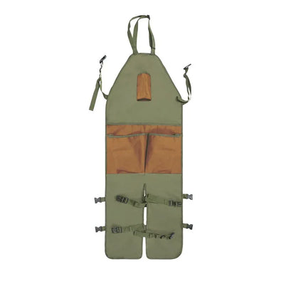 Green And Brown Gardening Leg Apron - Oxford Fabric, Multi-Pocket, Extended Design, 118x45cm, 450g - Mekamart Australia