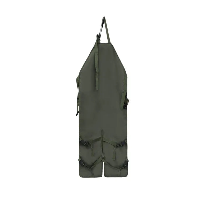 Green And Brown Gardening Leg Apron - Oxford Fabric, Multi-Pocket, Extended Design, 118x45cm, 450g - Mekamart Australia
