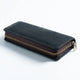 Black Genuine Leather Pencil Case - Vintage Zip-Up Pen Holder with Elastic Loops - Mekamart Australia