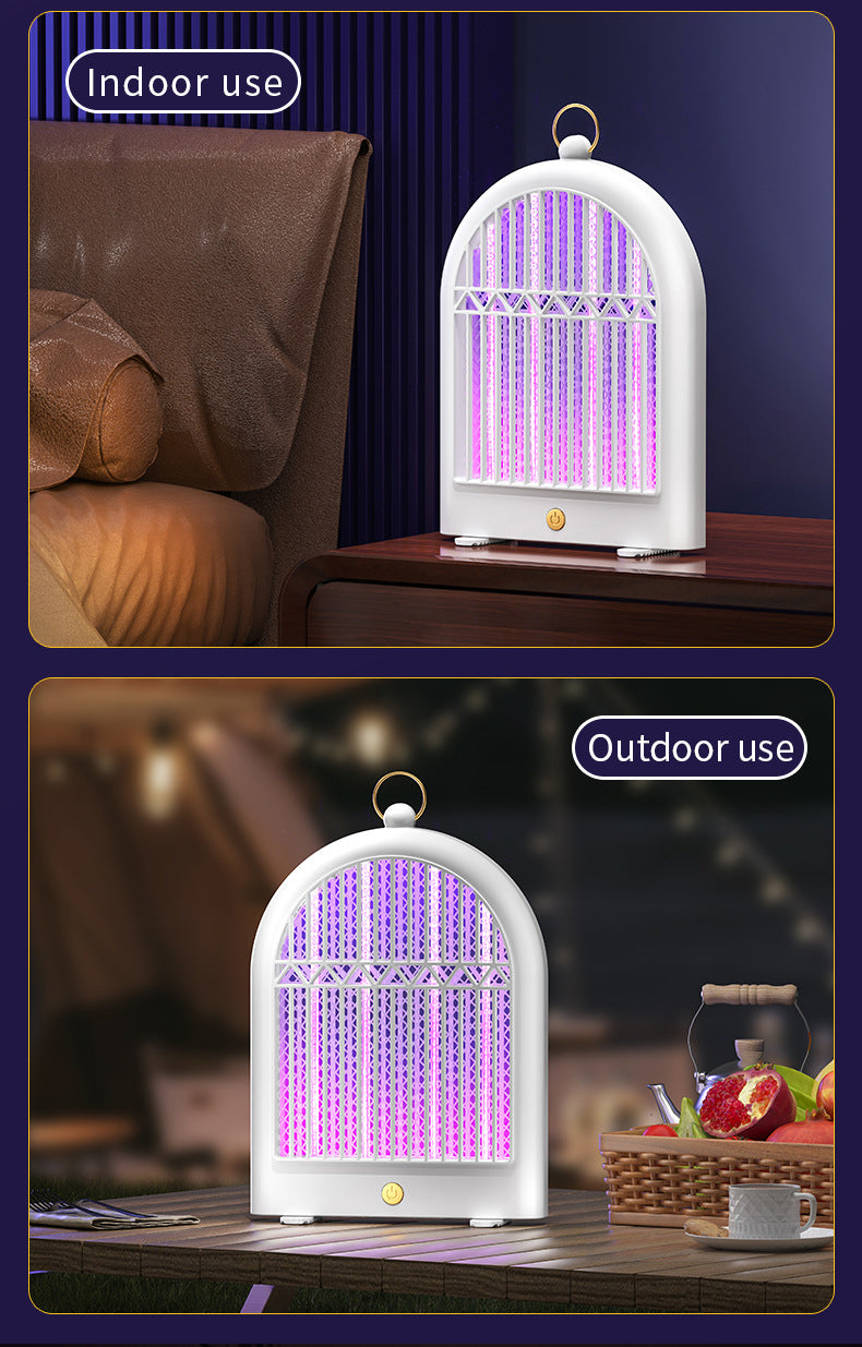 White (Chargeing version) USB Mosquito Killer Lamp - Electric Bug Zapper, Wall-Mounted/Standing, Silent