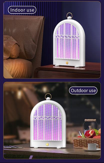 White (Chargeing version) USB Mosquito Killer Lamp - Electric Bug Zapper, Wall-Mounted/Standing, Silent