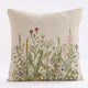 Style 1 Wildflower Linen Pillow Cover - Botanical Print Cushion Case (One pair：45x45cm) - Mekamart Australia