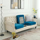 2 Pcs Peacock Blue Elegant Polyester Sofa Cover - Full Protection Against Cat Scratches & Wear - Mekamart Australia