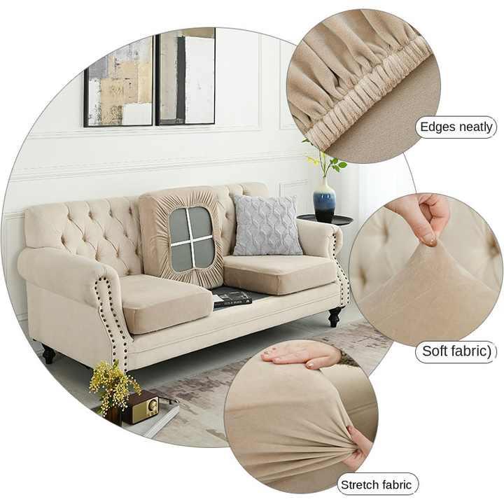 2 Pcs Peacock Blue Elegant Polyester Sofa Cover - Full Protection Against Cat Scratches & Wear - Mekamart Australia