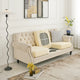 2 Pcs Beige Elegant Polyester Sofa Cover - Full Protection Against Cat Scratches & Wear - Mekamart Australia