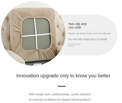 2 Pcs Green Elegant Polyester Sofa Cover - Full Protection Against Cat Scratches & Wear - Mekamart Australia