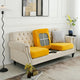 2 Pcs Yellow Elegant Polyester Sofa Cover - Full Protection Against Cat Scratches & Wear - Mekamart Australia