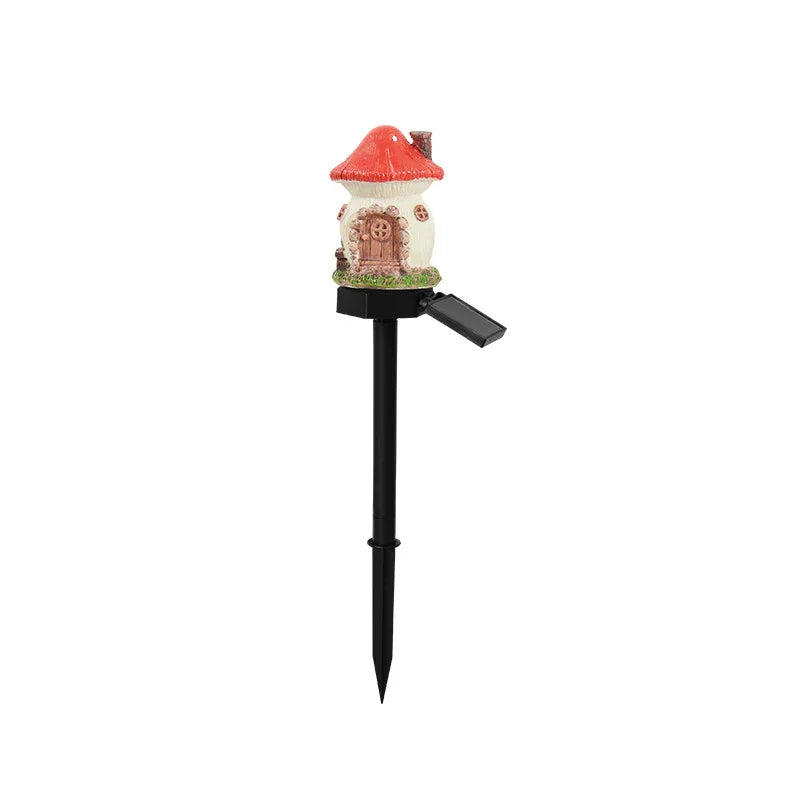 Style 2 White And Red Solar Resin Garden Stake Light - Outdoor Landscape Light for Yard and Patio Decor - Mekamart Australia