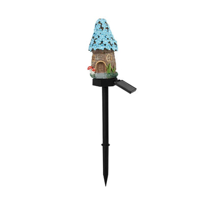 Style 6 Brown And Blue Solar Resin Garden Stake Light - Outdoor Landscape Light for Yard and Patio Decor - Mekamart Australia