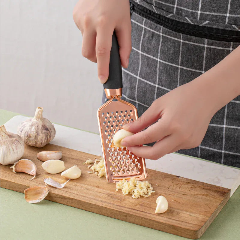 Green And Rose Gold 7-Piece Kitchen Gadget Set - Stainless Steel Utensils with Comfort Grip Handles - Mekamart Australia