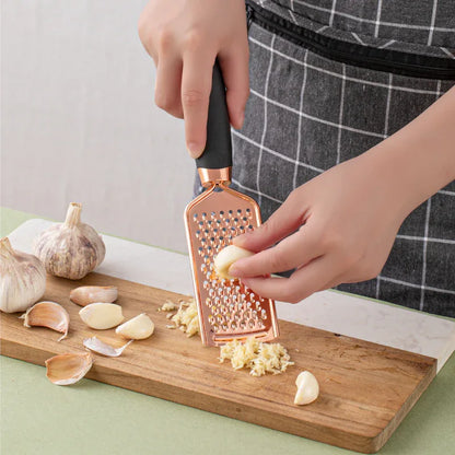Blue And Rose Gold 7-Piece Kitchen Gadget Set - Stainless Steel Utensils with Comfort Grip Handles - Mekamart Australia