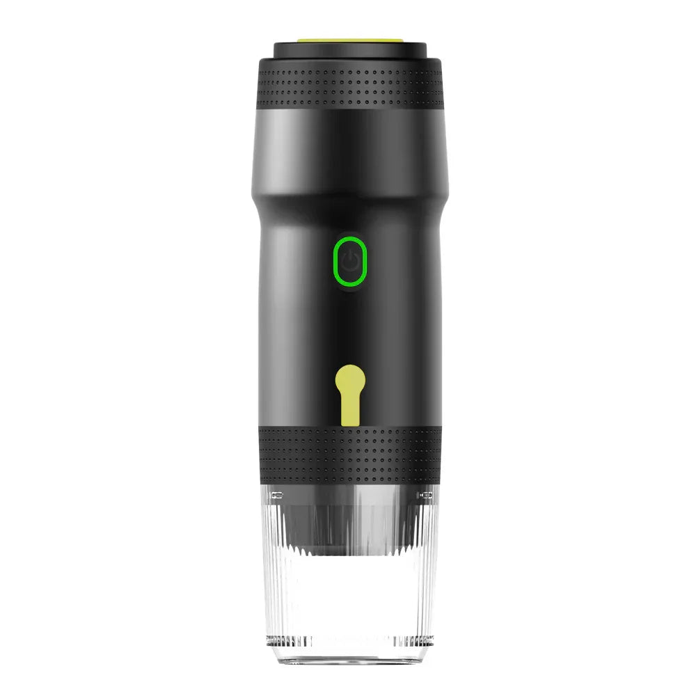 Black 3-in-1 Portable Electric Espresso Maker - Rechargeable Travel Coffee Machine for Capsules & Ground Coffee - Mekamart Australia
